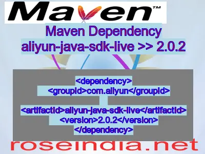 Maven dependency of aliyun-java-sdk-live version 2.0.2