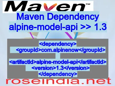 Maven dependency of alpine-model-api version 1.3