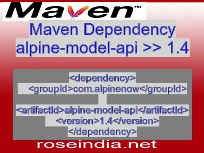 Maven dependency of alpine-model-api version 1.4