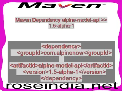 Maven dependency of alpine-model-api version 1.5-alpha-1