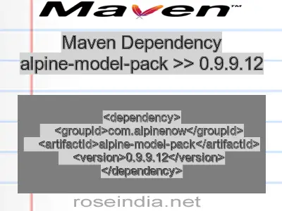 Maven dependency of alpine-model-pack version 0.9.9.12