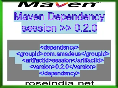 Maven dependency of session version 0.2.0