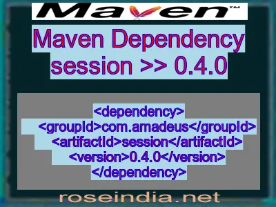 Maven dependency of session version 0.4.0