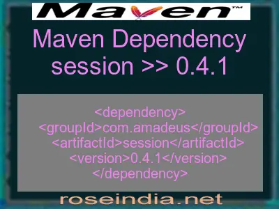 Maven dependency of session version 0.4.1