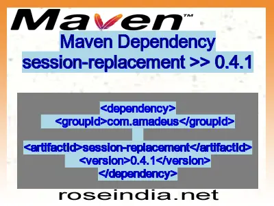 Maven dependency of session-replacement version 0.4.1