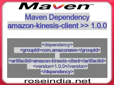 Maven dependency of amazon-kinesis-client version 1.0.0