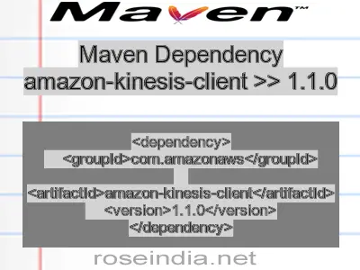 Maven dependency of amazon-kinesis-client version 1.1.0