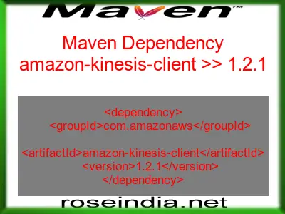 Maven dependency of amazon-kinesis-client version 1.2.1