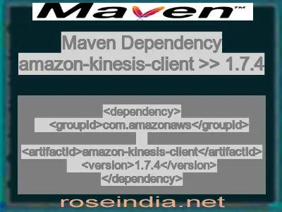 Maven dependency of amazon-kinesis-client version 1.7.4