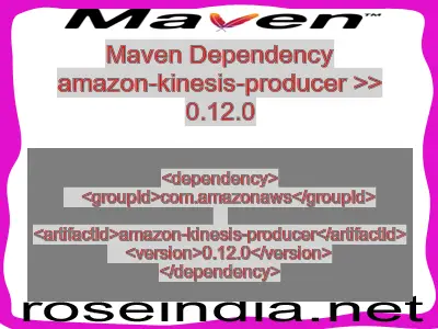 Maven dependency of amazon-kinesis-producer version 0.12.0