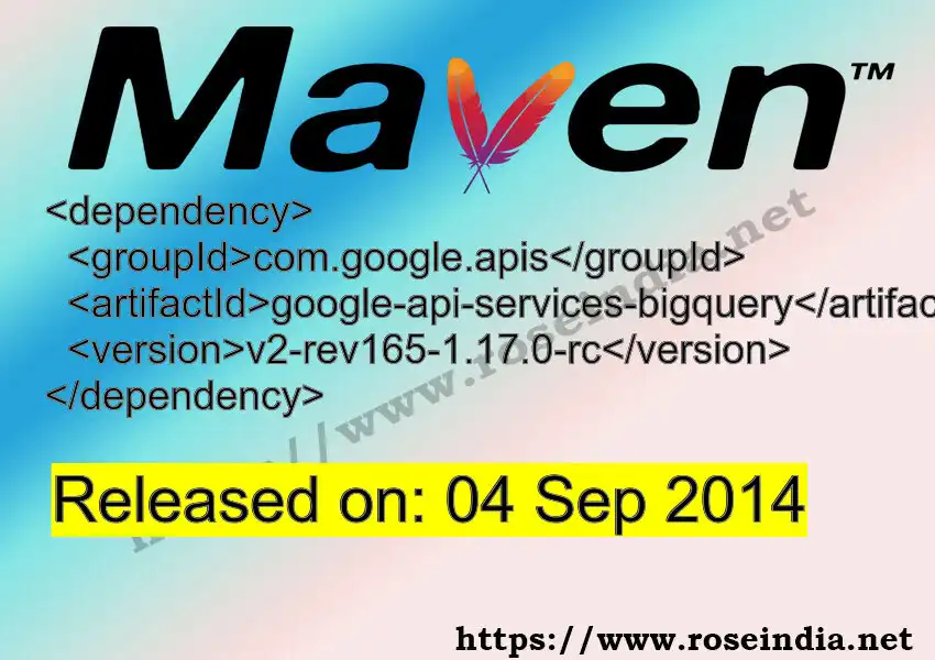 Maven dependency for  GROUP_ID - ARTIFACT_ID version VERSION_ID is released. Learn to use  ARTIFACT_ID version VERSION_ID in Maven based Java projects