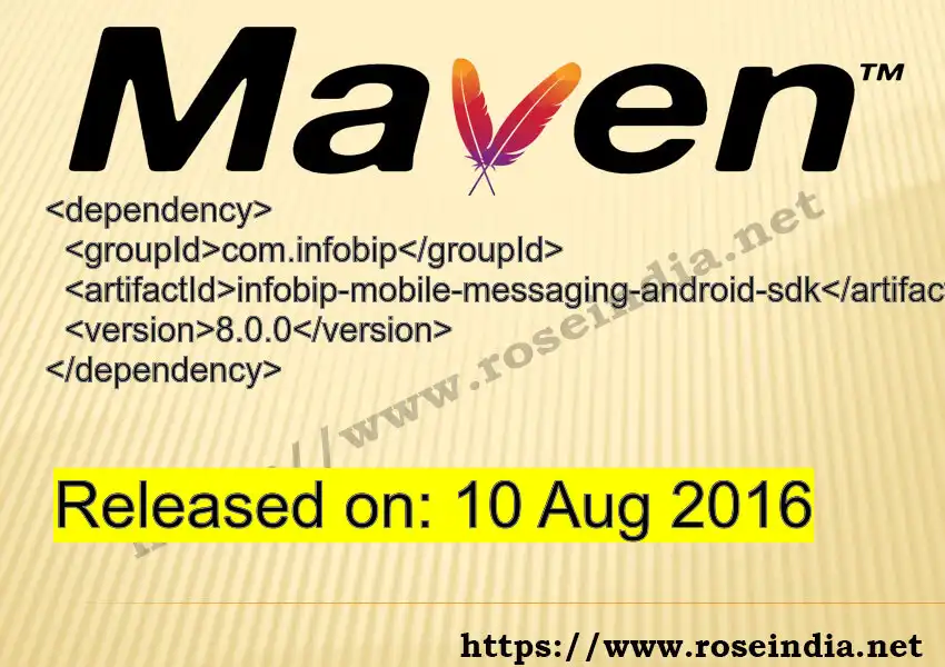 Maven dependency for  GROUP_ID - ARTIFACT_ID version VERSION_ID is released. Learn to use  ARTIFACT_ID version VERSION_ID in Maven based Java projects