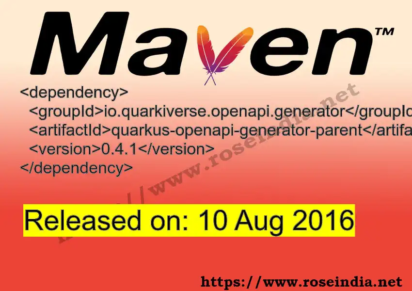 Maven dependency for  GROUP_ID - ARTIFACT_ID version VERSION_ID is released. Learn to use  ARTIFACT_ID version VERSION_ID in Maven based Java projects