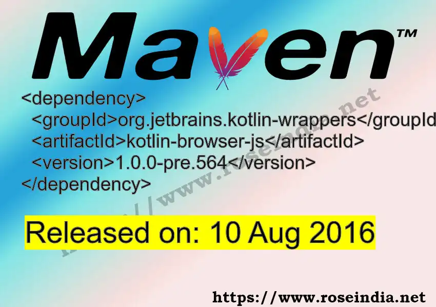 Maven dependency for  GROUP_ID - ARTIFACT_ID version VERSION_ID is released. Learn to use  ARTIFACT_ID version VERSION_ID in Maven based Java projects