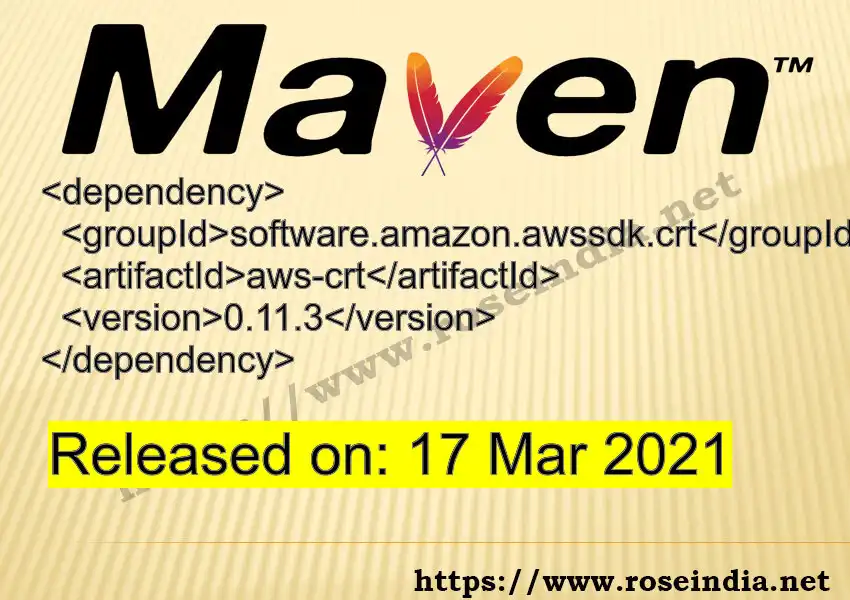 Maven dependency for  GROUP_ID - ARTIFACT_ID version VERSION_ID is released. Learn to use  ARTIFACT_ID version VERSION_ID in Maven based Java projects