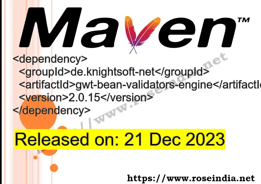 Maven dependency for  GROUP_ID - ARTIFACT_ID version VERSION_ID is released. Learn to use  ARTIFACT_ID version VERSION_ID in Maven based Java projects