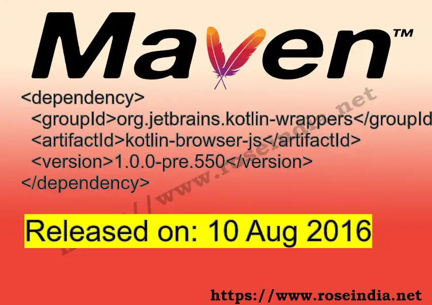 Maven dependency for  GROUP_ID - ARTIFACT_ID version VERSION_ID is released. Learn to use  ARTIFACT_ID version VERSION_ID in Maven based Java projects