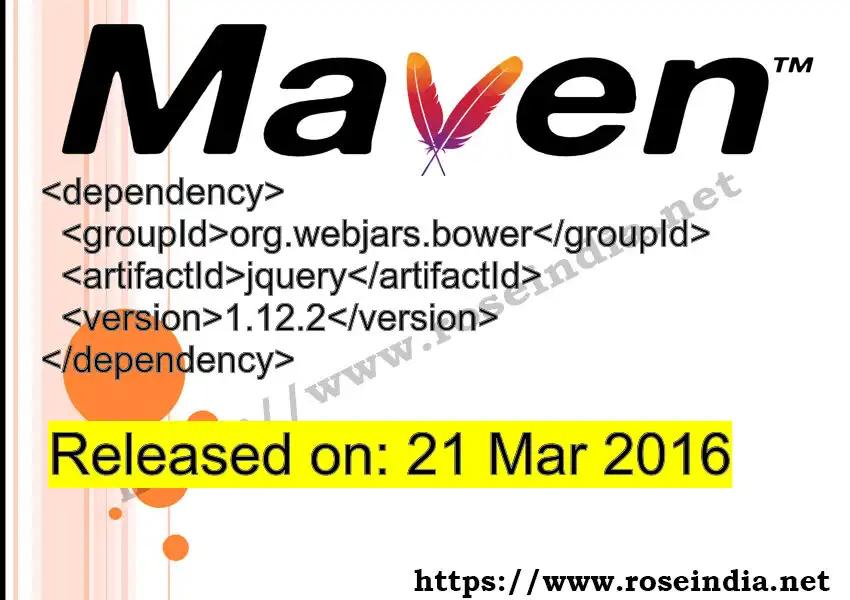 Maven dependency for  GROUP_ID - ARTIFACT_ID version VERSION_ID is released. Learn to use  ARTIFACT_ID version VERSION_ID in Maven based Java projects