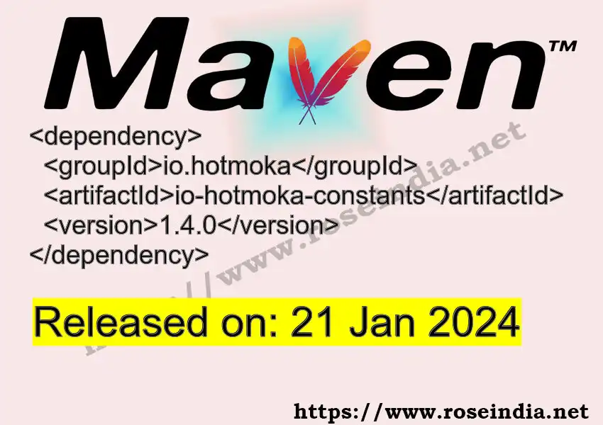 Maven dependency for  GROUP_ID - ARTIFACT_ID version VERSION_ID is released. Learn to use  ARTIFACT_ID version VERSION_ID in Maven based Java projects