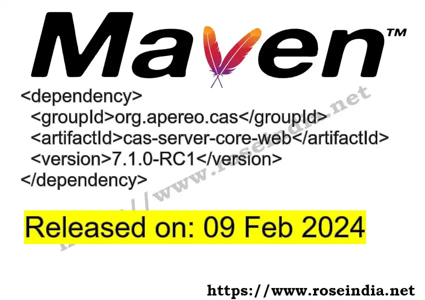 Maven dependency for  GROUP_ID - ARTIFACT_ID version VERSION_ID is released. Learn to use  ARTIFACT_ID version VERSION_ID in Maven based Java projects