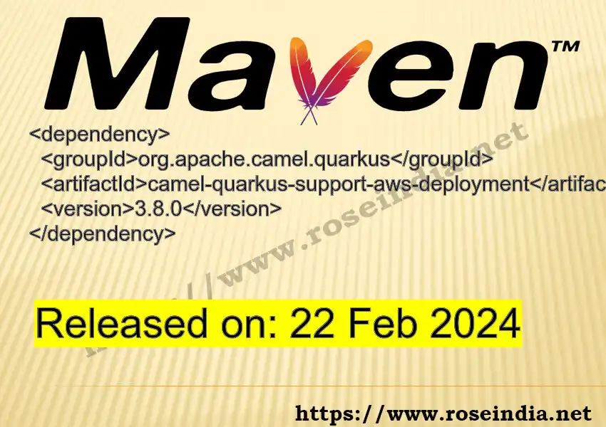 Maven dependency for  GROUP_ID - ARTIFACT_ID version VERSION_ID is released. Learn to use  ARTIFACT_ID version VERSION_ID in Maven based Java projects