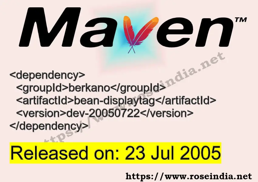 Maven Dependency release