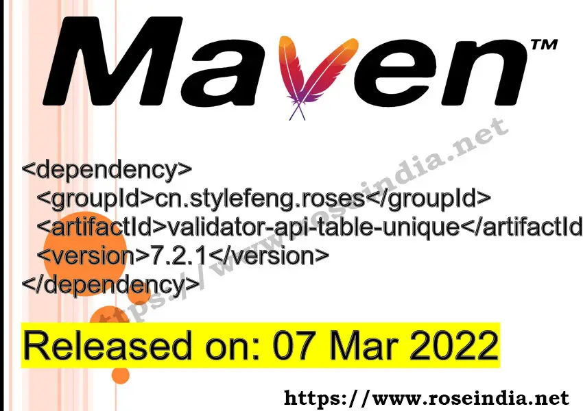 Maven Dependency release