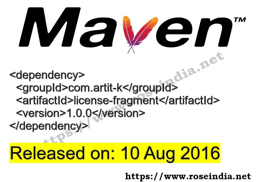 Maven Dependency release