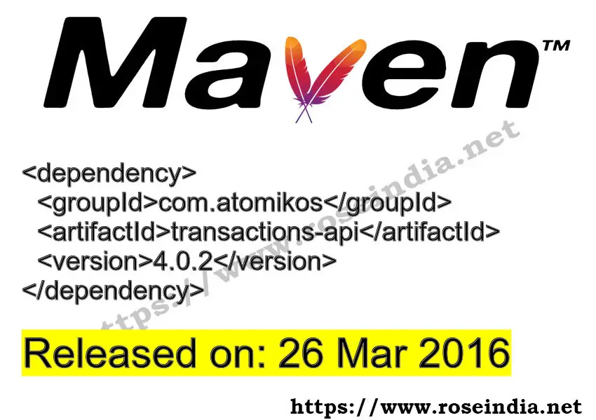 Maven Dependency release