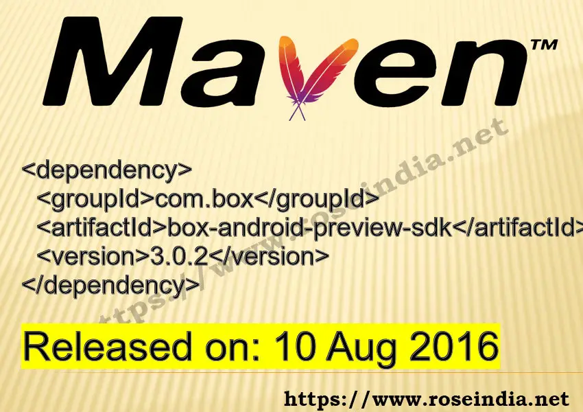 Maven Dependency release