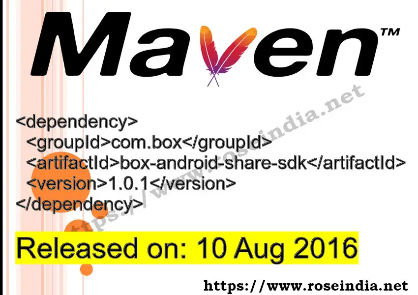 Maven Dependency release