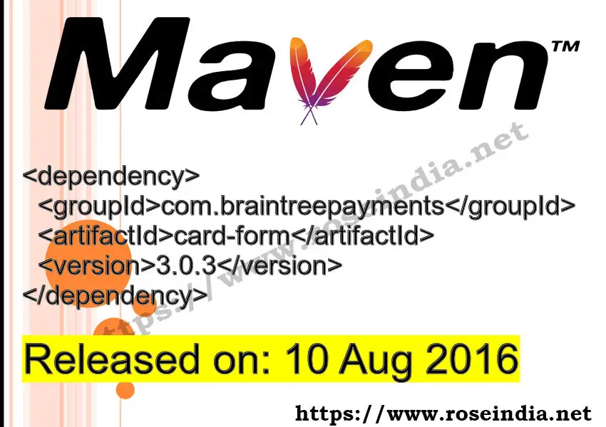 Maven Dependency release