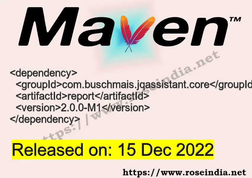 Maven Dependency release