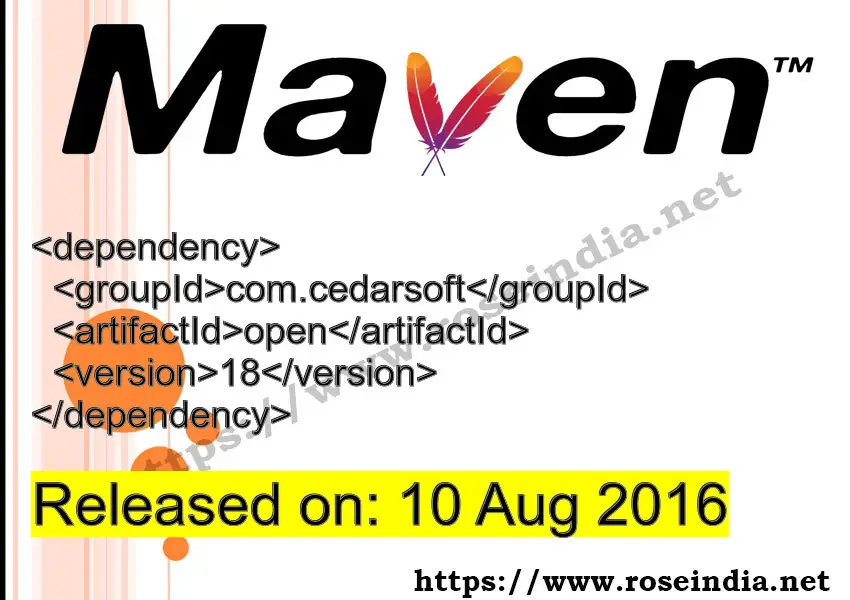 Maven Dependency release