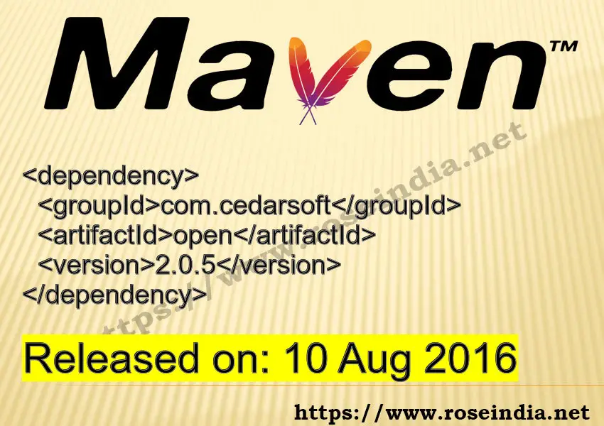 Maven Dependency release