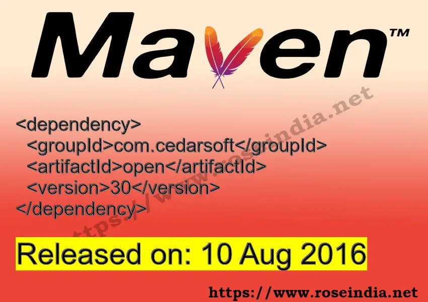 Maven Dependency release