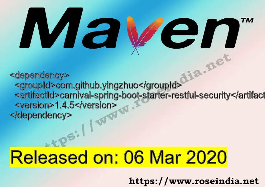 Maven Dependency release