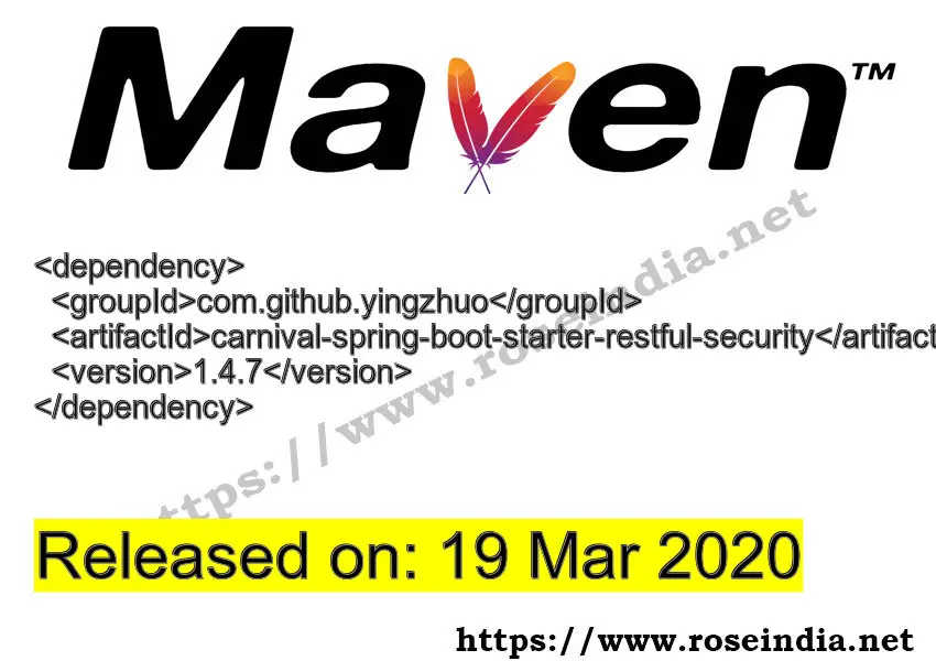 Maven Dependency release