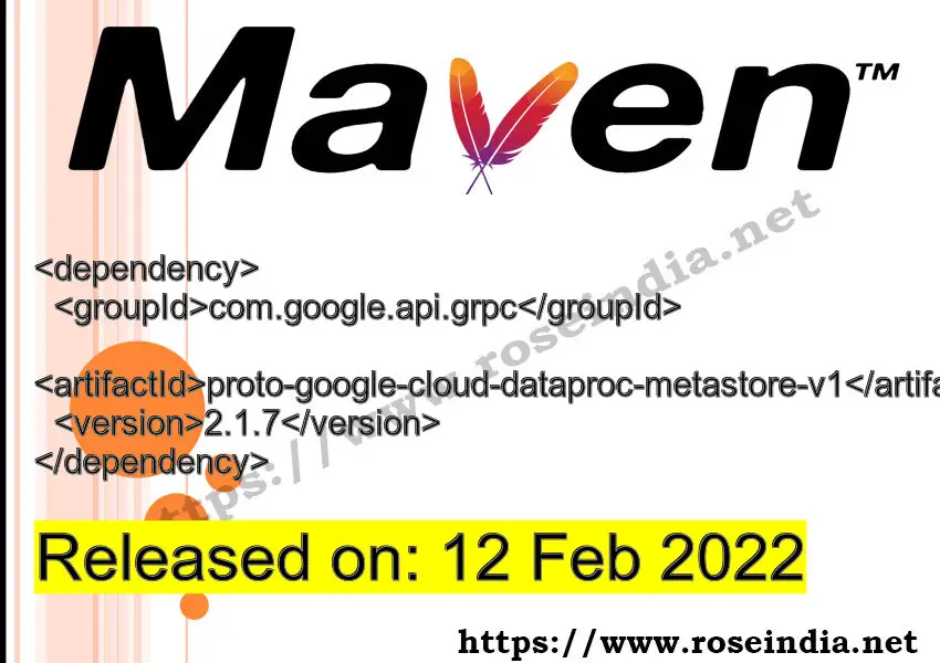 Maven Dependency release