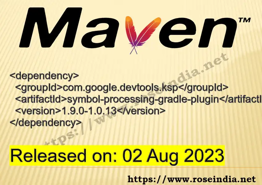 Maven dependency for  GROUP_ID - ARTIFACT_ID version VERSION_ID is released. Learn to use  ARTIFACT_ID version VERSION_ID in Maven based Java projects