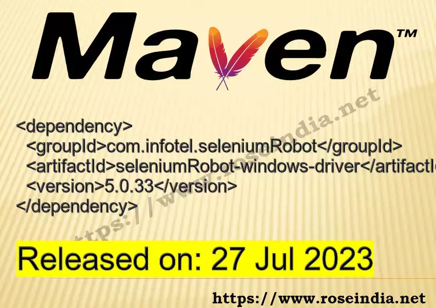 Maven dependency for  GROUP_ID - ARTIFACT_ID version VERSION_ID is released. Learn to use  ARTIFACT_ID version VERSION_ID in Maven based Java projects