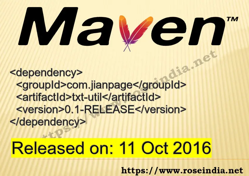 Maven Dependency release