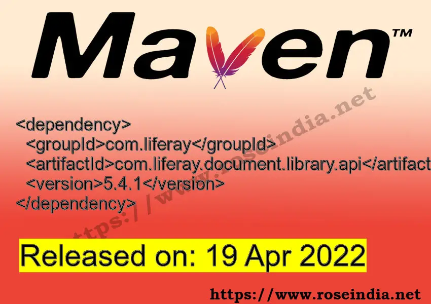 Maven Dependency release