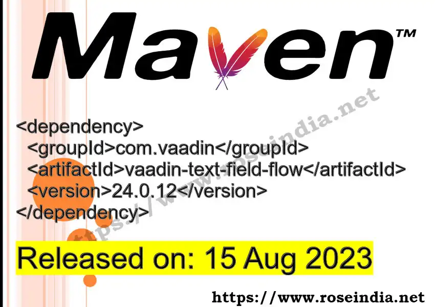 Maven dependency for  GROUP_ID - ARTIFACT_ID version VERSION_ID is released. Learn to use  ARTIFACT_ID version VERSION_ID in Maven based Java projects