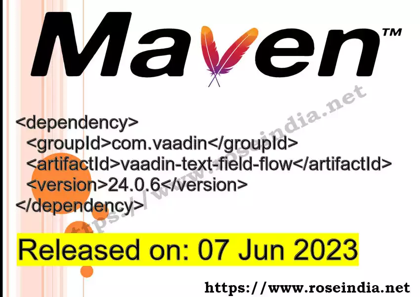 Maven dependency for  GROUP_ID - ARTIFACT_ID version VERSION_ID is released. Learn to use  ARTIFACT_ID version VERSION_ID in Maven based Java projects