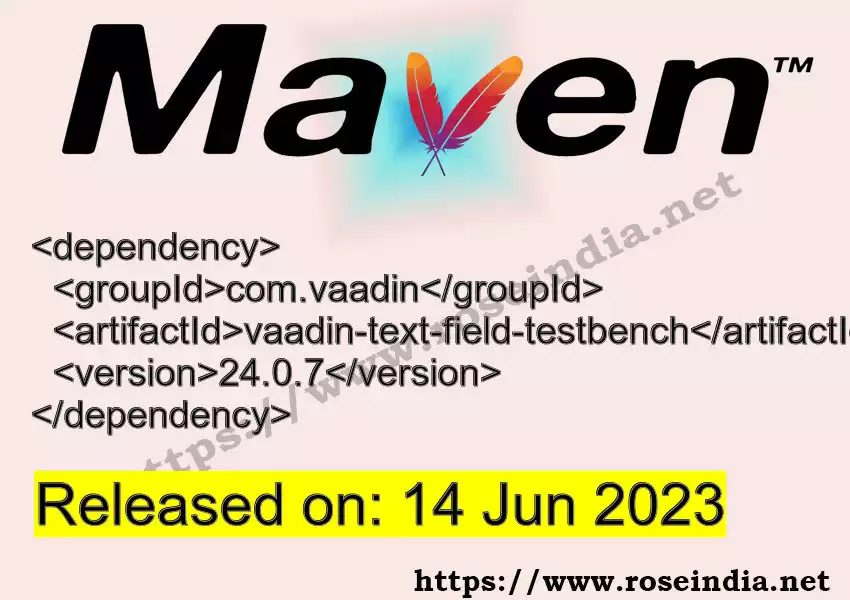 Maven dependency for  GROUP_ID - ARTIFACT_ID version VERSION_ID is released. Learn to use  ARTIFACT_ID version VERSION_ID in Maven based Java projects