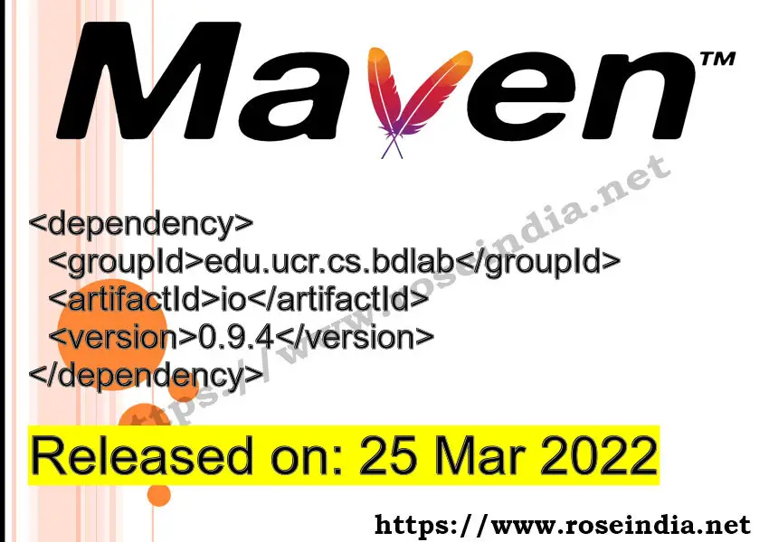 Maven Dependency release