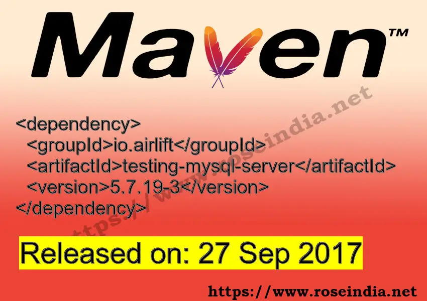 Maven Dependency release