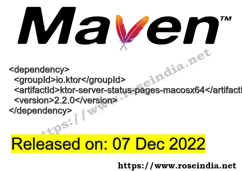 Maven Dependency release