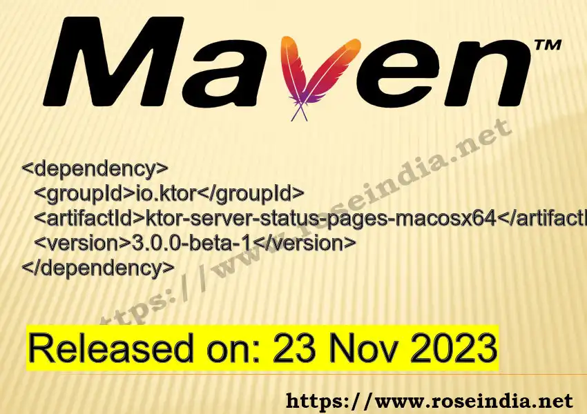 Maven dependency for  GROUP_ID - ARTIFACT_ID version VERSION_ID is released. Learn to use  ARTIFACT_ID version VERSION_ID in Maven based Java projects